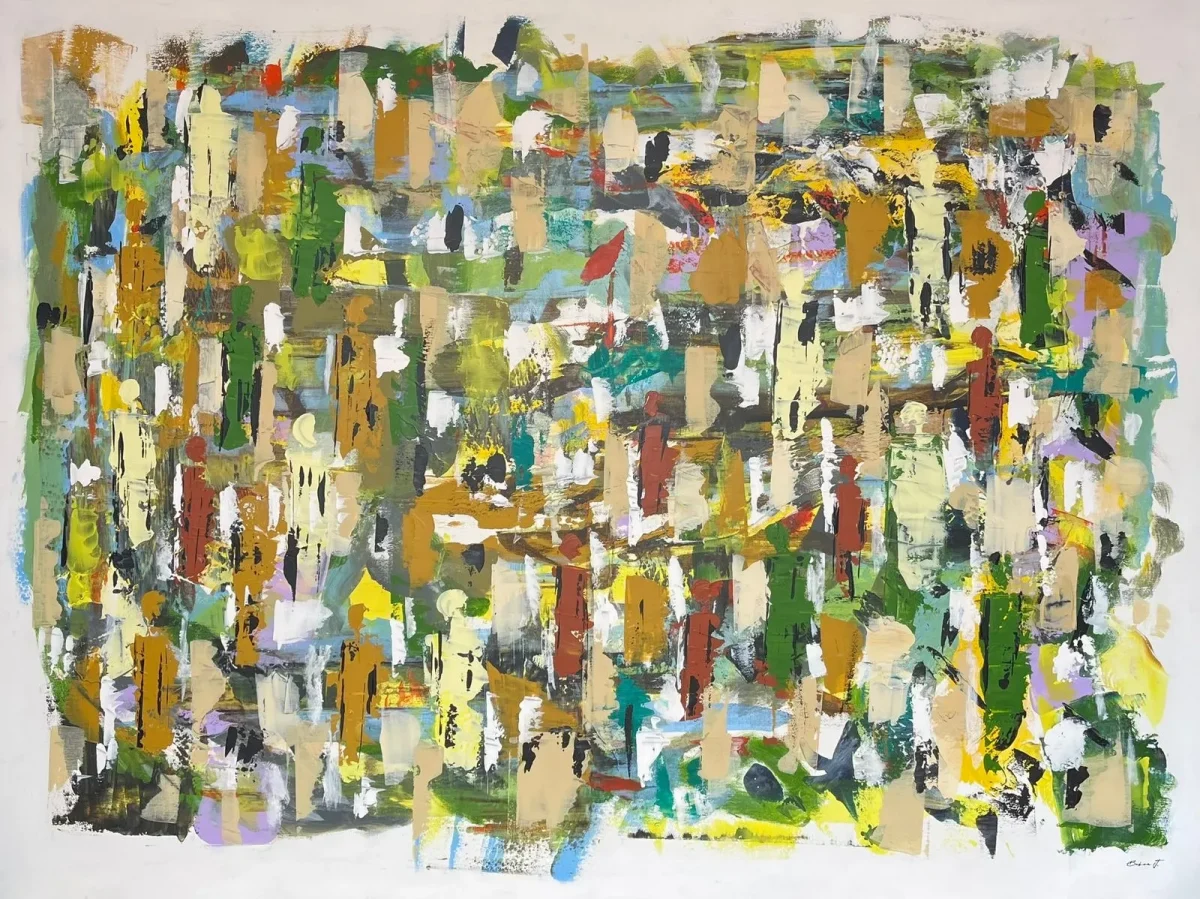 Tree House by Bahaa Jawhari — Acrylic on Canvas, 120×160cm